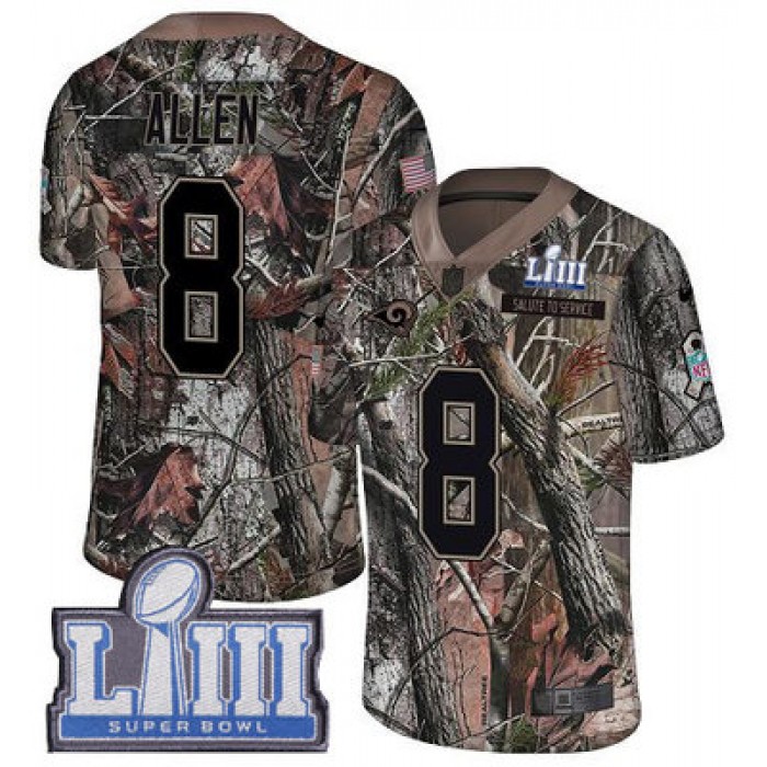#8 Limited Brandon Allen Camo Nike NFL Youth Jersey Los Angeles Rams Rush Realtree Super Bowl LIII Bound