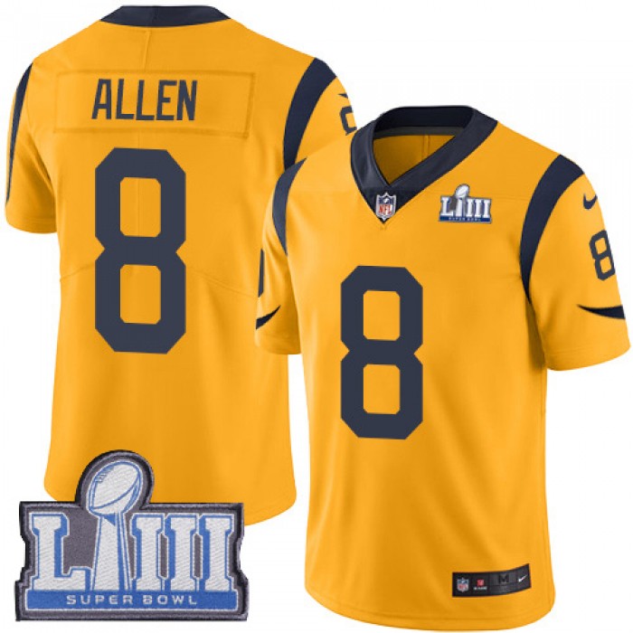 #8 Limited Brandon Allen Gold Nike NFL Youth Jersey Los Angeles Rams Rush Vapor Untouchable Super Bowl LIII Bound