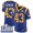#43 Limited John Johnson Royal Blue Nike NFL Alternate Youth Jersey Los Angeles Rams Vapor Untouchable Super Bowl LIII Bound