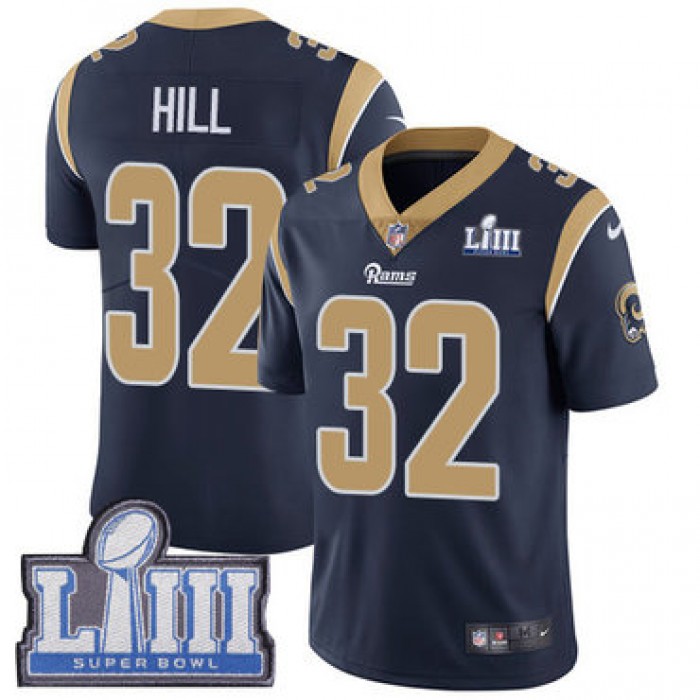 #32 Limited Troy Hill Navy Blue Nike NFL Home Men's Jersey Los Angeles Rams Vapor Untouchable Super Bowl LIII Bound