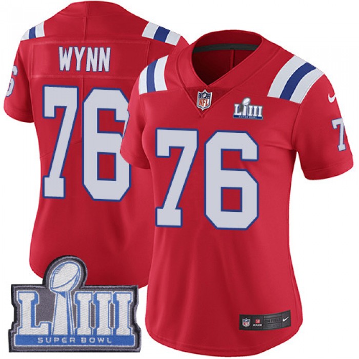 #76 Limited Isaiah Wynn Red Nike NFL Alternate Women's Jersey New England Patriots Vapor Untouchable Super Bowl LIII Bound