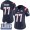 #77 Limited Trent Brown Navy Blue Nike NFL Women's Jersey New England Patriots Rush Vapor Untouchable Super Bowl LIII Bound