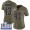 #43 Limited John Johnson Olive Nike NFL Women's Jersey Los Angeles Rams 2017 Salute to Service Super Bowl LIII Bound