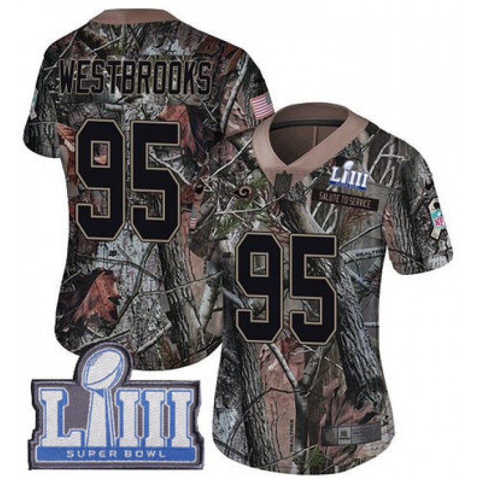 Women's Los Angeles Rams #95 Ethan Westbrooks Camo Nike NFL Rush Realtree Super Bowl LIII Bound Limited Jersey