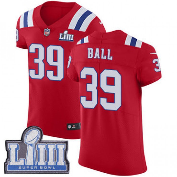 #39 Elite Montee Ball Red Nike NFL Alternate Men's Jersey New England Patriots Vapor Untouchable Super Bowl LIII Bound