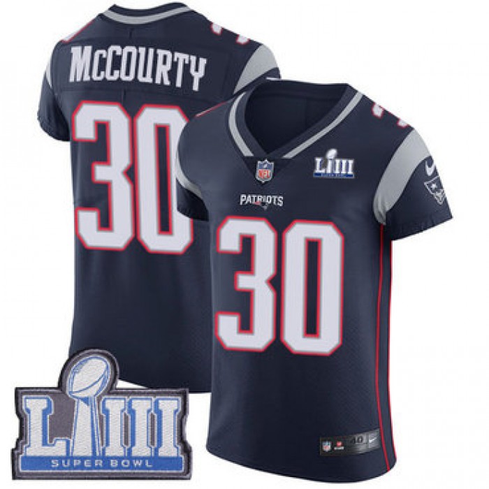 #30 Elite Jason McCourty Navy Blue Nike NFL Home Men's Jersey New England Patriots Vapor Untouchable Super Bowl LIII Bound