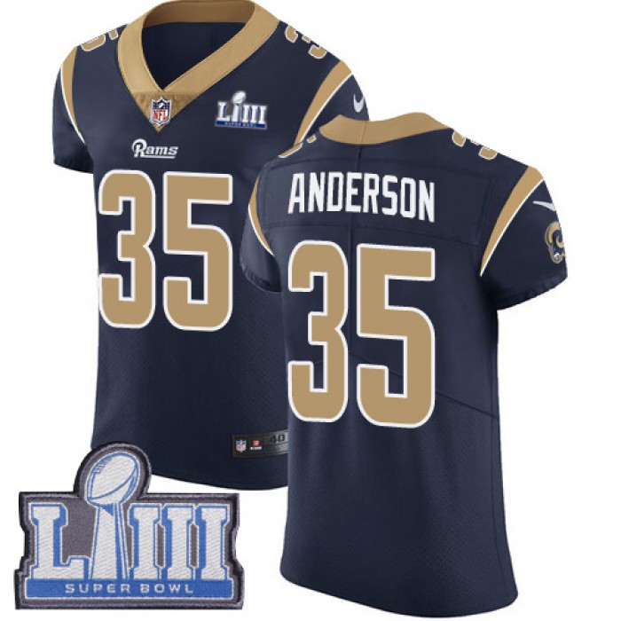 #35 Elite C.J. Anderson Navy Blue Nike NFL Home Men's Jersey Los Angeles Rams Vapor Untouchable Super Bowl LIII Bound