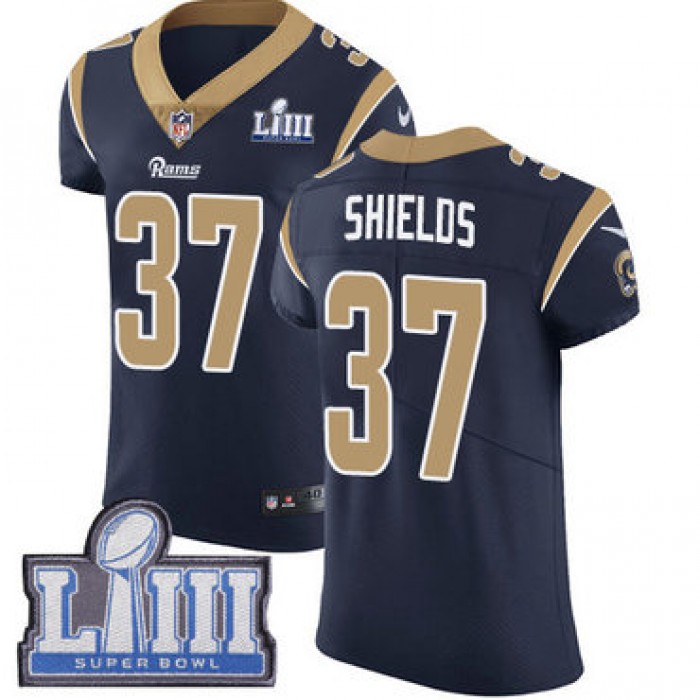 #37 Elite Sam Shields Navy Blue Nike NFL Home Men's Jersey Los Angeles Rams Vapor Untouchable Super Bowl LIII Bound