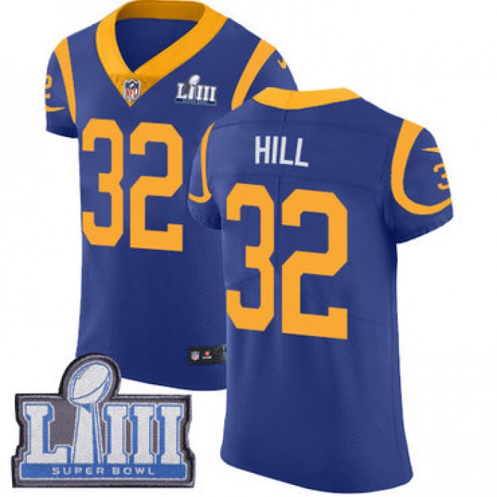 #32 Elite Troy Hill Royal Blue Nike NFL Alternate Men's Jersey  Los Angeles Rams Vapor Untouchable Super Bowl LIII Bound