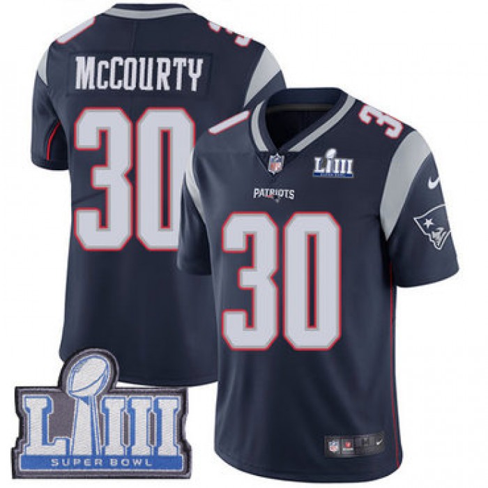 #30 Limited Jason McCourty Navy Blue Nike NFL Home Men's Jersey New England Patriots Vapor Untouchable Super Bowl LIII Bound