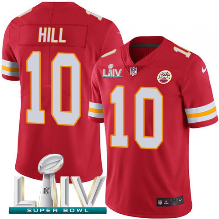 Nike Chiefs #10 Tyreek Hill Red Super Bowl LIV 2020 Team Color Men's Stitched NFL Vapor Untouchable Limited Jersey