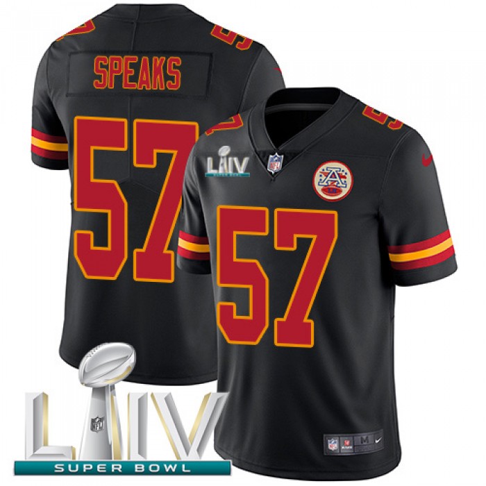Nike Chiefs #57 Breeland Speaks Black Super Bowl LIV 2020 Men's Stitched NFL Limited Rush Jersey