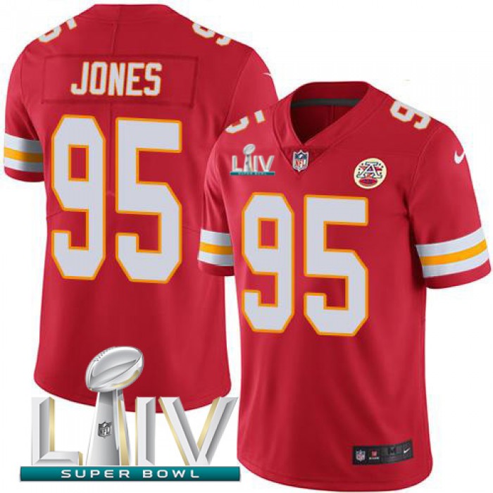 Nike Chiefs #95 Chris Jones Red Super Bowl LIV 2020 Team Color Men's Stitched NFL Vapor Untouchable Limited Jersey