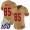 Nike 49ers #85 George Kittle Gold Super Bowl LIV 2020 Women's Stitched NFL Limited Inverted Legend 100th Season Jersey