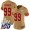 Nike 49ers #99 DeForest Buckner Gold Super Bowl LIV 2020 Women's Stitched NFL Limited Inverted Legend 100th Season Jersey