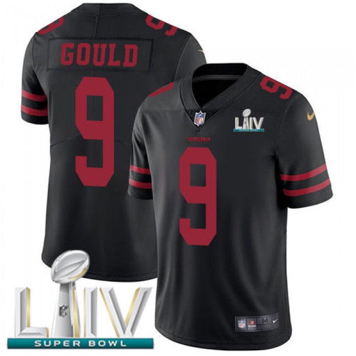 Nike 49ers #9 Robbie Gould Black Super Bowl LIV 2020 Alternate Youth Stitched NFL Vapor Untouchable Limited Jersey