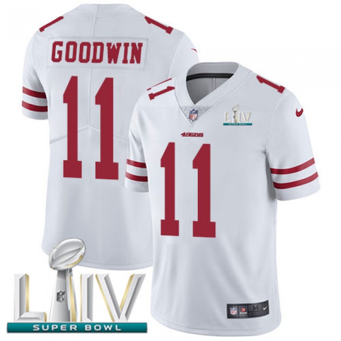 Nike 49ers #11 Marquise Goodwin White Super Bowl LIV 2020 Youth Stitched NFL Vapor Untouchable Limited Jersey