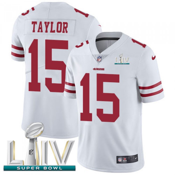 Nike 49ers #15 Trent Taylor White Super Bowl LIV 2020 Youth Stitched NFL Vapor Untouchable Limited Jersey