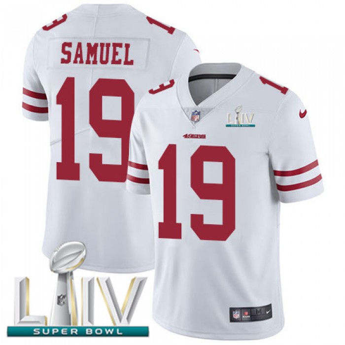 Nike 49ers #19 Deebo Samuel White Super Bowl LIV 2020 Youth Stitched NFL Vapor Untouchable Limited Jersey