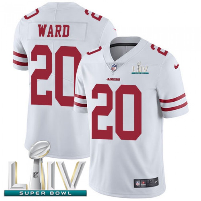 Nike 49ers #20 Jimmie Ward White Super Bowl LIV 2020 Youth Stitched NFL Vapor Untouchable Limited Jersey