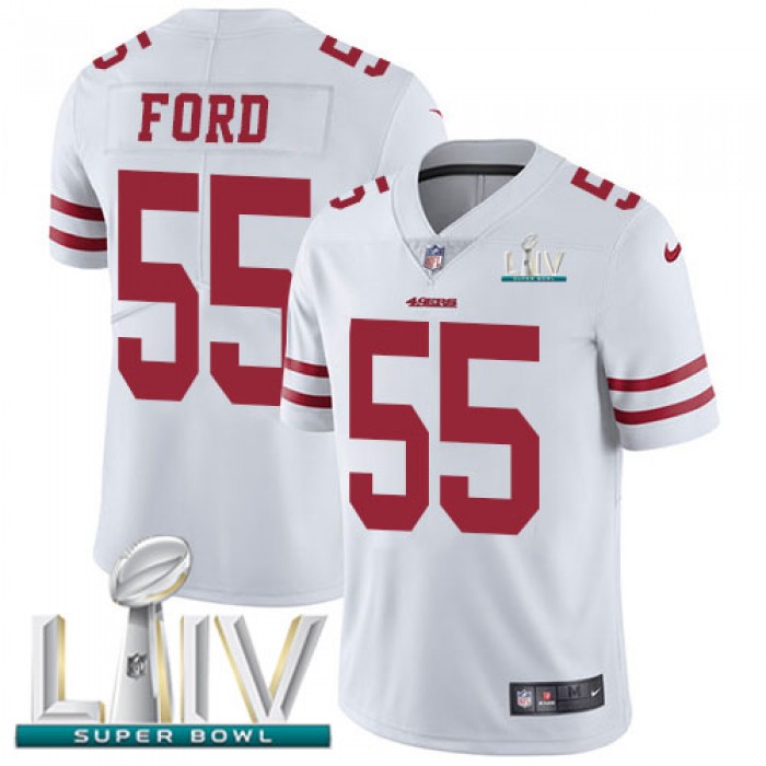 Nike 49ers #55 Dee Ford White Super Bowl LIV 2020 Youth Stitched NFL Vapor Untouchable Limited Jersey