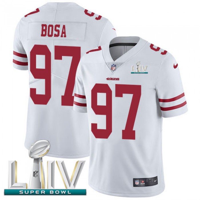 Nike 49ers #97 Nick Bosa White Super Bowl LIV 2020 Youth Stitched NFL Vapor Untouchable Limited Jersey