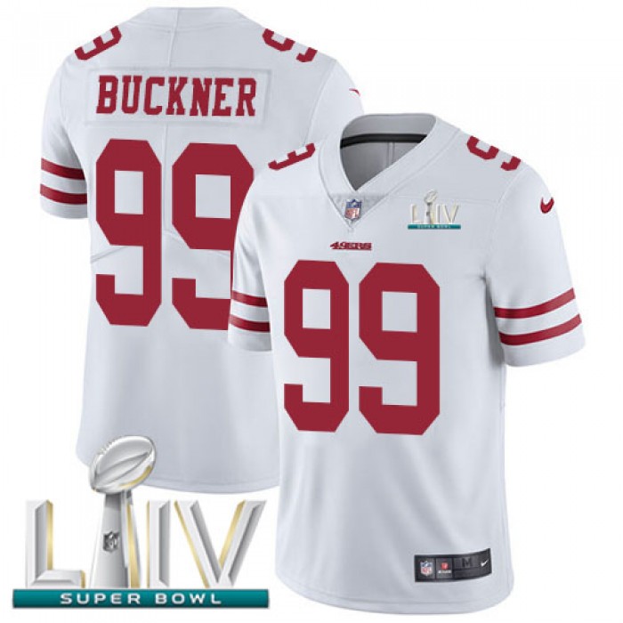 Nike 49ers #99 DeForest Buckner White Super Bowl LIV 2020 Youth Stitched NFL Vapor Untouchable Limited Jersey