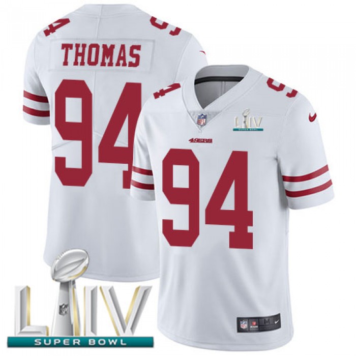Nike 49ers #94 Solomon Thomas White Super Bowl LIV 2020 Youth Stitched NFL Vapor Untouchable Limited Jersey