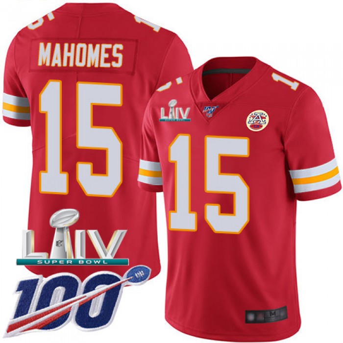 Nike Chiefs #15 Patrick Mahomes Red Super Bowl LIV 2020 Team Color Youth Stitched NFL 100th Season Vapor Untouchable Limited Jersey
