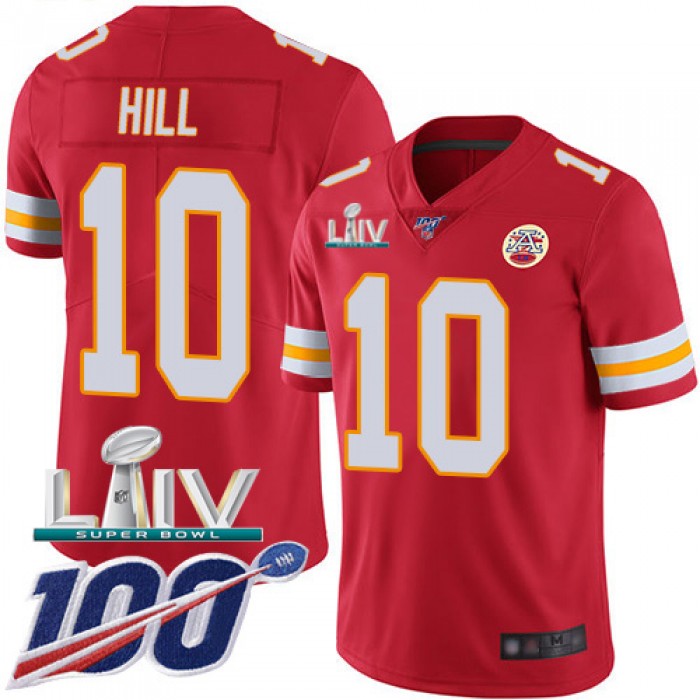 Nike Chiefs #10 Tyreek Hill Red Super Bowl LIV 2020 Team Color Youth Stitched NFL 100th Season Vapor Untouchable Limited Jersey