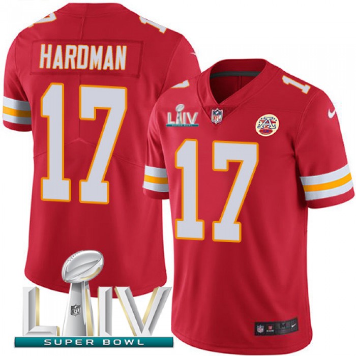 Nike Chiefs #17 Mecole Hardman Red Super Bowl LIV 2020 Team Color Youth Stitched NFL Vapor Untouchable Limited Jersey