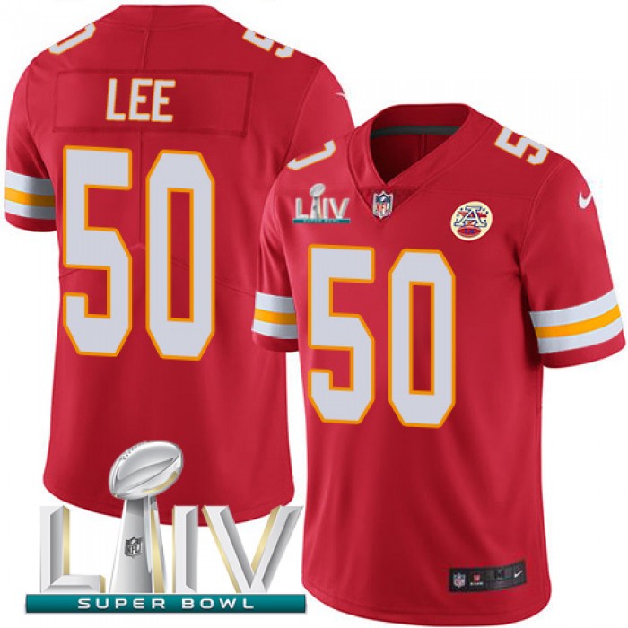 Nike Chiefs #50 Darron Lee Red Super Bowl LIV 2020 Team Color Youth Stitched NFL Vapor Untouchable Limited Jersey
