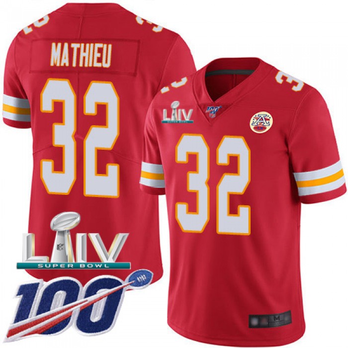 Nike Chiefs #32 Tyrann Mathieu Red Super Bowl LIV 2020 Team Color Youth Stitched NFL 100th Season Vapor Untouchable Limited Jersey