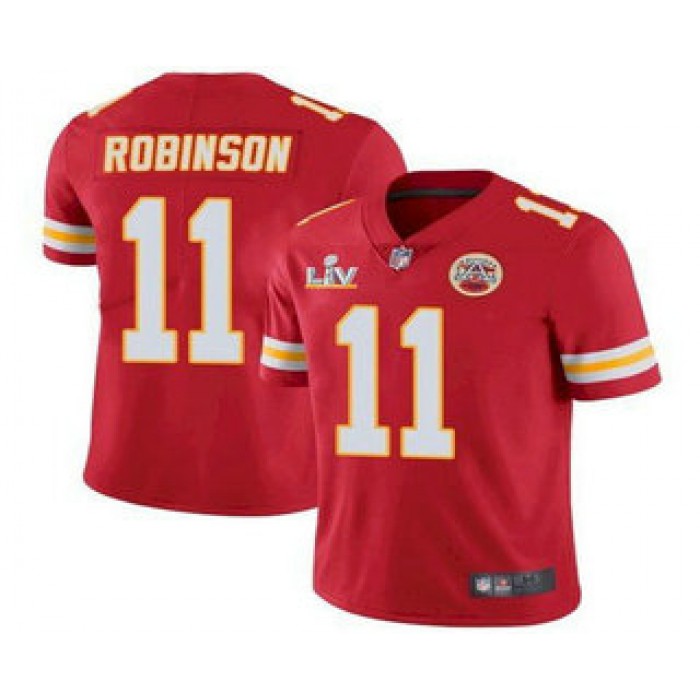 Men's Kansas City Chiefs #11 Demarcus Robinson Red 2021 Super Bowl LV Limited Stitched NFL Jersey