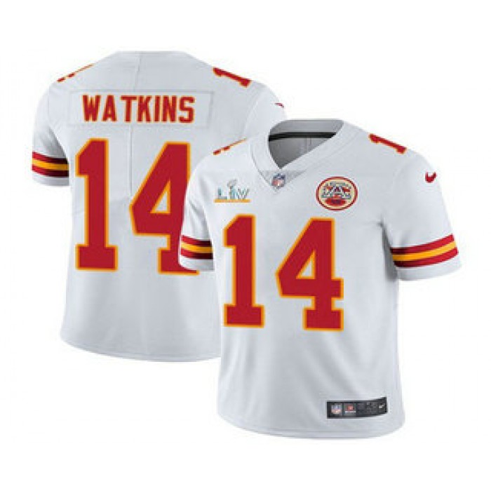 Men's Kansas City Chiefs #14 Sammy Watkins White 2021 Super Bowl LV Limited Stitched NFL Jersey