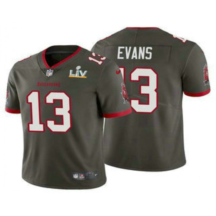 Men's Tampa Bay Buccaneers #13 Mike Evans Grey 2021 Super Bowl LV Vapor Untouchable Stitched Nike Limited NFL Jersey