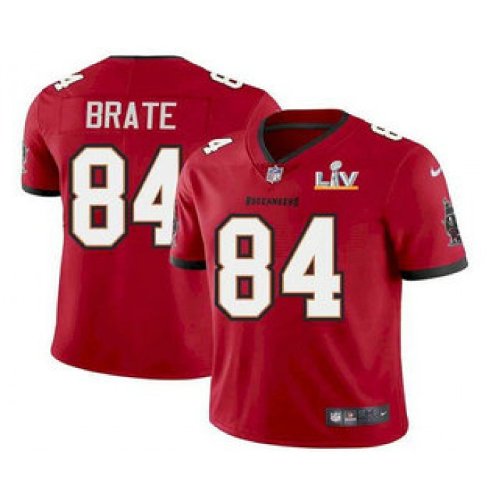 Men's Tampa Bay Buccaneers #84 Cameron Brate Red 2021 Super Bowl LV Limited Stitched NFL Jersey