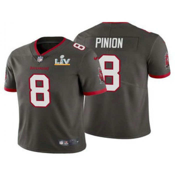 Men's Tampa Bay Buccaneers #8 Bradley Pinion Grey 2021 Super Bowl LV Limited Stitched NFL Jersey