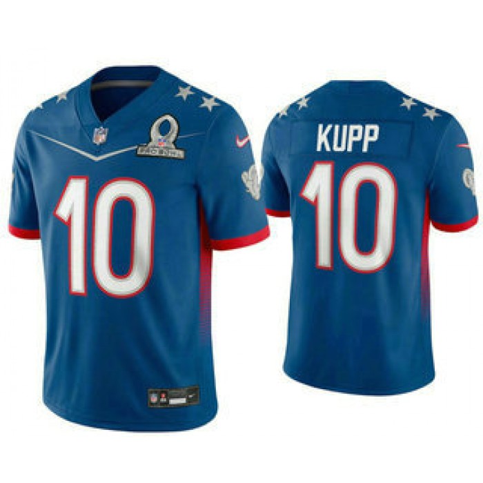 Men's Los Angeles Rams #10 Cooper Kupp Blue 2022 Pro Bowl Vapor Untouchable Stitched Limited Jersey