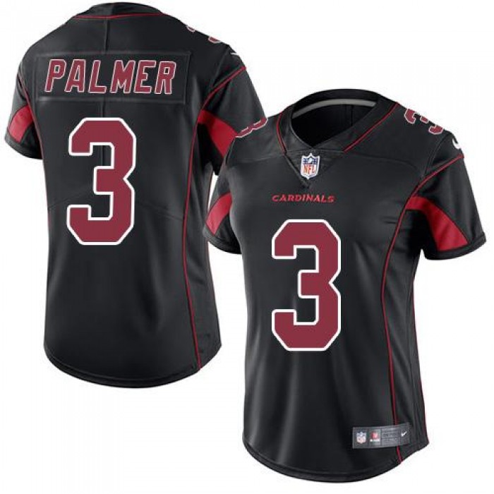 Nike Cardinals #3 Carson Palmer Black Women's Stitched NFL Limited Rush Jersey