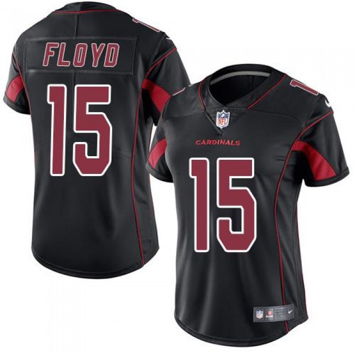 Nike Cardinals #15 Michael Floyd Black Women's Stitched NFL Limited Rush Jersey