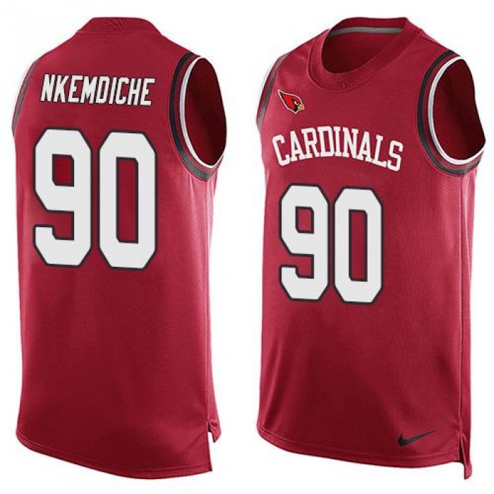 Men's Arizona Cardinals #90 Robert Nkemdiche Red Hot Pressing Player Name & Number Nike NFL Tank Top Jersey