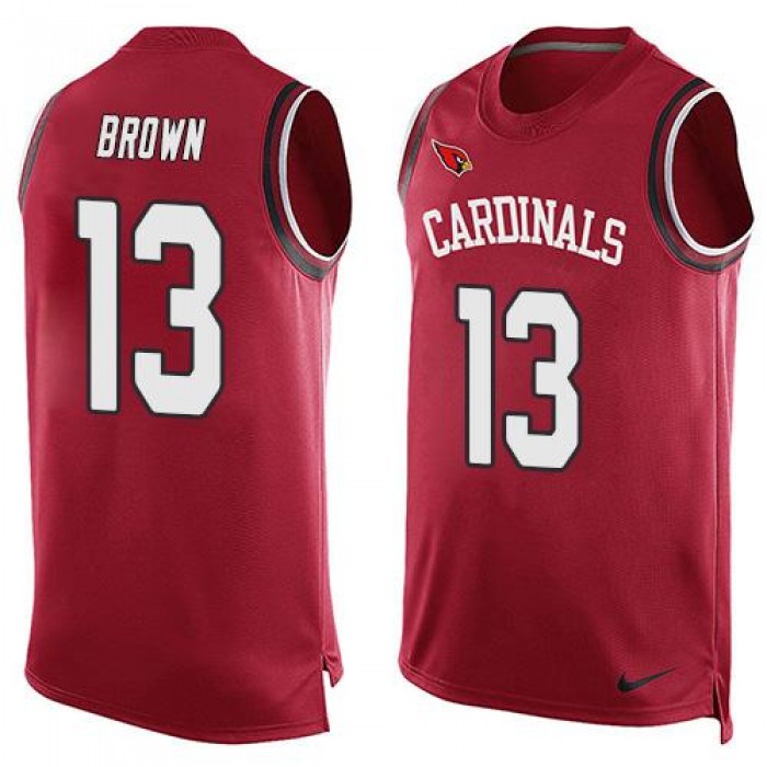 Men's Arizona Cardinals #13 Jaron Brown Red Hot Pressing Player Name & Number Nike NFL Tank Top Jersey
