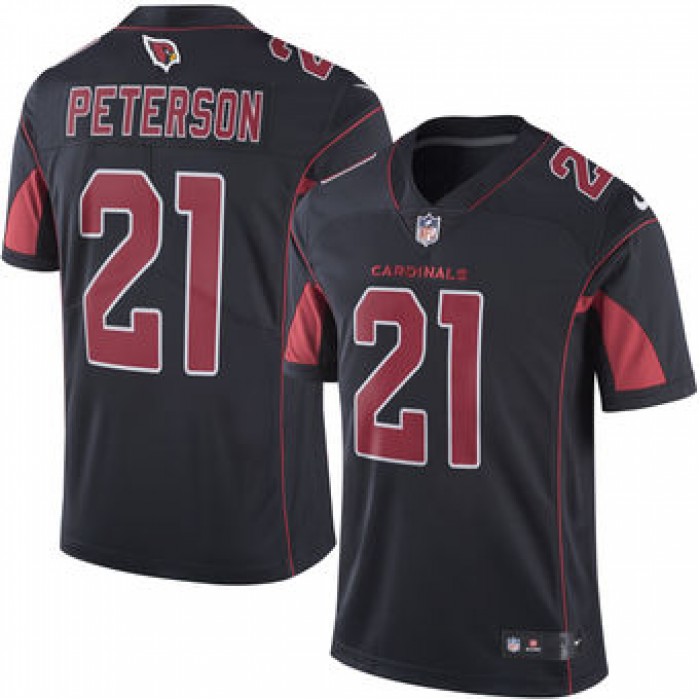 Men's Arizona Cardinals #21 Patrick Peterson Nike Black Color Rush Limited Jersey