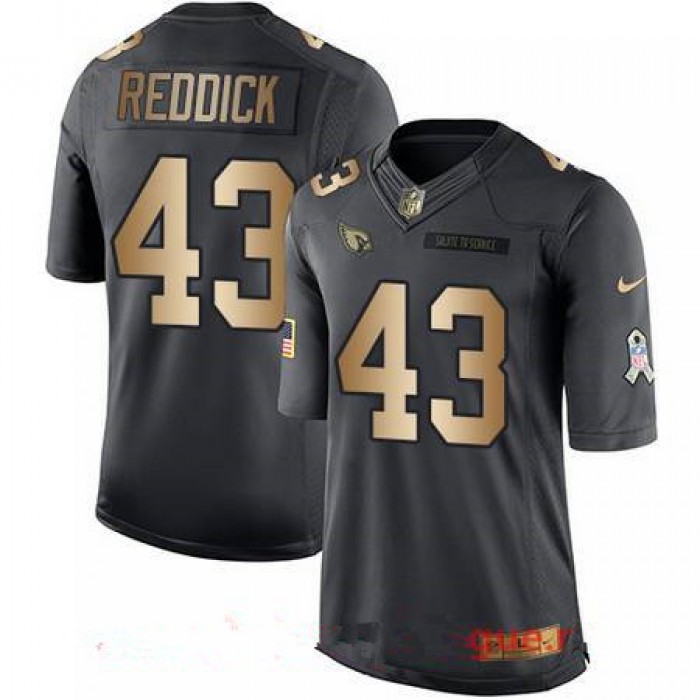Men's Arizona Cardinals #43 Haason Reddick Anthracite Gold 2016 Salute To Service Stitched NFL Nike Limited Jersey