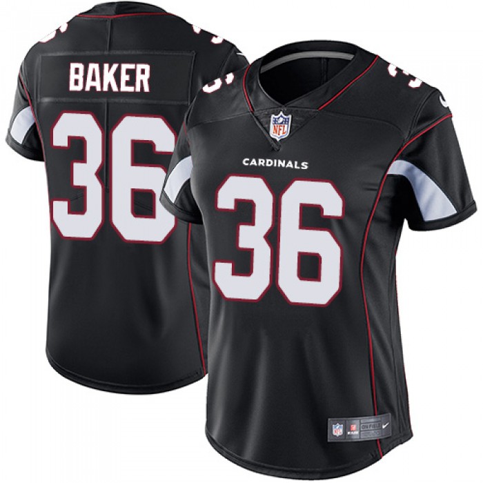 Women's Nike Cardinals #36 Budda Baker Black Alternate Stitched NFL Vapor Untouchable Limited Jersey
