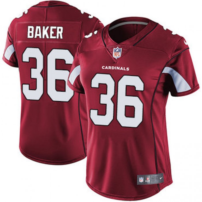 Women's Nike Cardinals #36 Budda Baker Red Team Color Stitched NFL Vapor Untouchable Limited Jersey