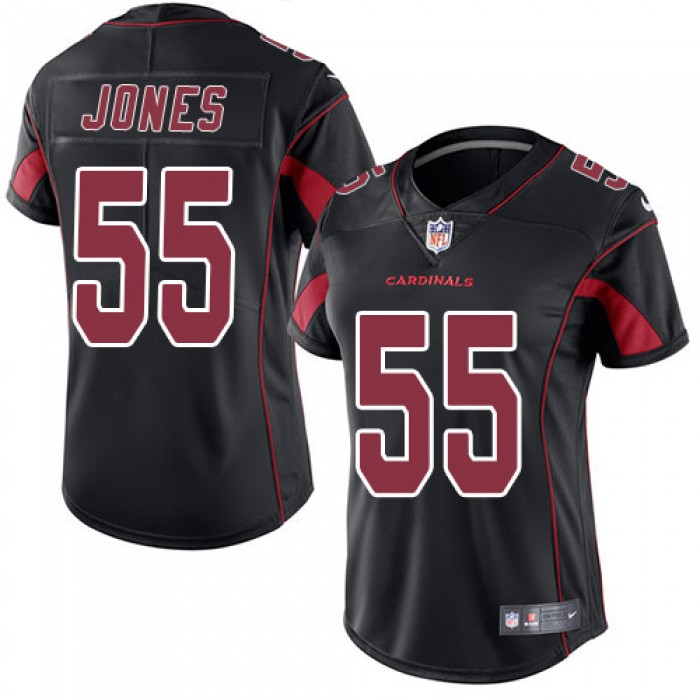 Women's Nike Cardinals #55 Chandler Jones Black Stitched NFL Limited Rush Jersey