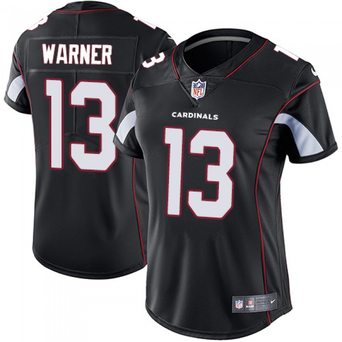 Women's Nike Arizona Cardinals #13 Kurt Warner Black Alternate Stitched NFL Vapor Untouchable Limited Jersey
