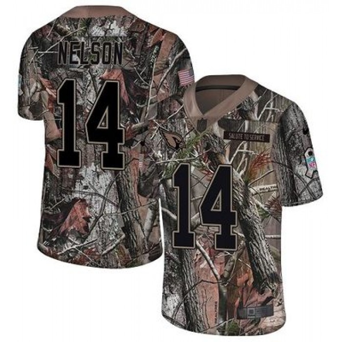 Nike Cardinals #14 J.J. Nelson Camo Men's Stitched NFL Limited Rush Realtree Jersey